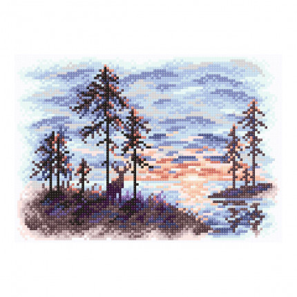 МС-077 Алмазная мозаика 'Алый закат' 27*19см Brilliart (арт. 566168)