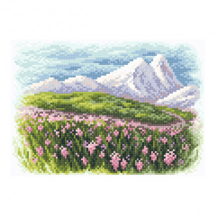 МС-078 Алмазная мозаика 'Весна в предгорье' 27*19см Brilliart (арт. 566169)