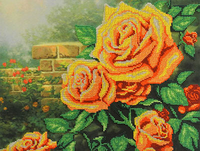 Набор для вышивания  Набор для вышивания "М.П.Студия" БГ №04 №232 "Желтые розы"28х35 см