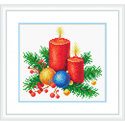 Схема для вышивания  Канва/ткань с рисунком "М.П.Студия" №1 21 см х 30 см СК-003 "Новогоднее тепло"