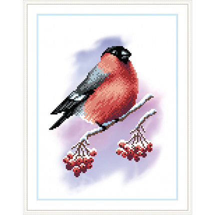 Схема для вышивания  Канва/ткань с рисунком "М.П.Студия" №1 21 см х 30 см СК-028 "Румяная пташка"