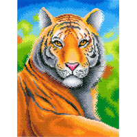 М.П.Студия  Канва/ткань с рисунком "М.П.Студия" №2 30 см х 40 см СК-067 "Царственный тигр" 