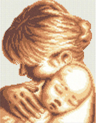 Набор для вышивания "М.П.Студия" НВ №74 №139 "Мой малыш" бежевые тона 18 х 24 см