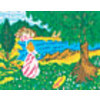 Схема для вышивания  Канва/ткань с рисунком "Матренин посад" №07 28 см х 37 см 209 "Девушка на прогулке"