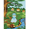 Схема для вышивания  Канва/ткань с рисунком "Матренин посад" №07 28 см х 37 см 314 "Маленькая леди"