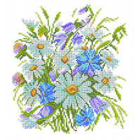 Матренин Посад  Канва/ткань с рисунком "Матренин посад" для вышивания бисером 28 см х 34 см 4502 "Луговые цветы" 