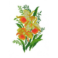 Матренин Посад  Канва/ткань с рисунком "Матренин посад" для вышивания бисером 37 см х 49 см 4517 "Нарциссы" 