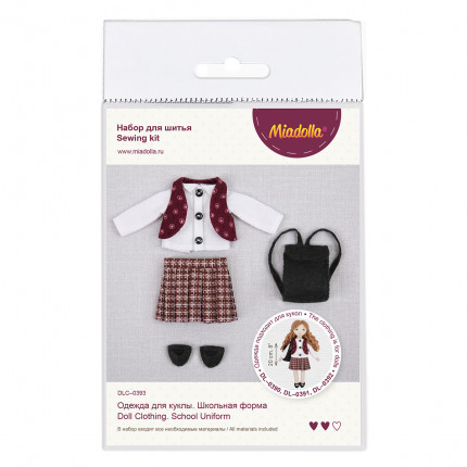 Набор для шитья "Miadolla" DLC-0393 Одежда для куклы. Школьная форма . (арт. DLC-0393)