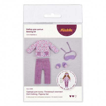 Набор для шитья "Miadolla" DLC-0395 Одежда для куклы. Пижамный комплект . (арт. DLC-0395)