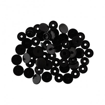 Кнопки пластиковые POM-10 15 шт 10 мм № 002 чёрный (арт. POM-10)