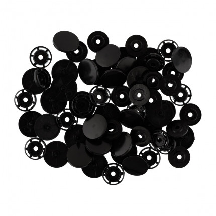 Кнопки пластиковые POM-15 15 шт 15 мм № 002 чёрный (арт. POM-15)