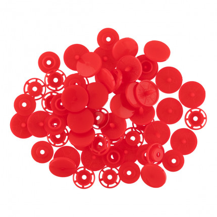 Кнопки пластиковые POM-15 15 шт 15 мм № 003 красный (арт. POM-15)