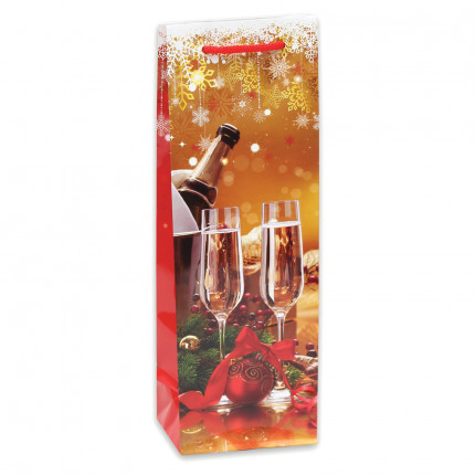 Пакет подарочный 12х36х8,5 см (Bottle), "Яркий праздник", ламинированный, ПКП-2853 (арт. ПКП-2853)