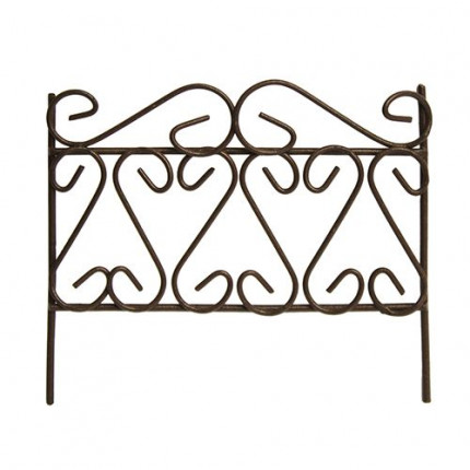 Миниатюра "Металлический ажурный забор", цвет - коричневый (арт. 7717593)