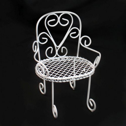 Металлическое мини-кресло, цвет: белый (арт. 7712315)