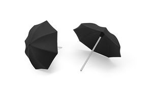 Зонтик 2008 пластик, цв. черный (арт. 28416)