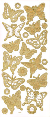 Наклейки трехмерные DAS 07 Бабочки (под золото) (арт. DAS)