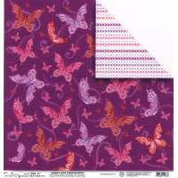 Mr.Painter PSG Бумага для скрапбукинга PSG 180 г/кв.м 30.5 x 30.5 см 1 лист  (190)071 - Бабочки 