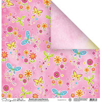 Mr.Painter PSG Бумага для скрапбукинга PSG 180 г/кв.м 30.5 x 30.5 см 1 лист (190)617 бабочки 