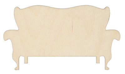 Заготовка для декорирования  УС-027 диван фанера 18 x 10 см (арт. УС-027)
