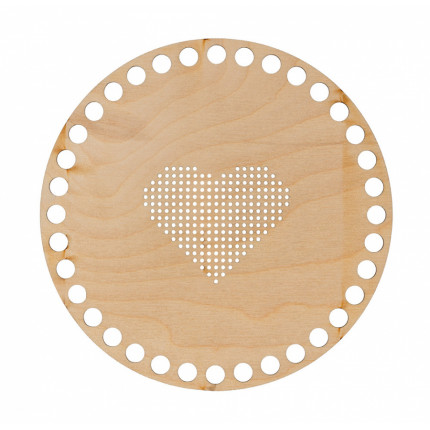 Заготовки для декорирования "Mr. Carving" ВД-905 Панно с перфорацией "Сердце" фанера d 15 см для выш (арт. ВД-905)
