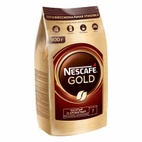 NESCAFE 12348493 Кофе молотый в растворимом NESCAFE (Нескафе) "Gold", сублимированный, 900 г, мягкая упаковка, 01968, 12348493 