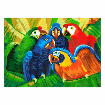 0288 Набор для вышивания 'Попугаи' 37х27см (арт. 613158)