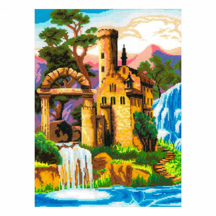 0279 Набор для вышивания 'Замок у водопада' 30х40см (арт. 613161)