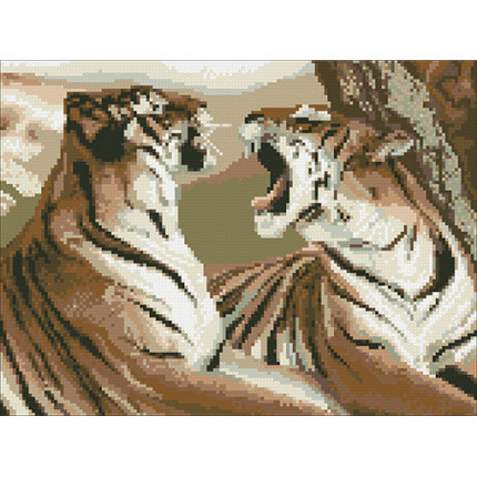 Набор для вышивания Nitex 'Тигры', 30х22,5 см (арт. 7700719)