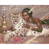 NITEX 7700755 0057 Набор для вышивания Nitex 'Белый леопард', 45х36 см 