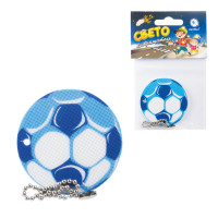 NO NAME  Брелок-подвеска светоотражающий "Мяч футбольный синий", 50 мм 