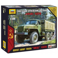 ЗВЕЗДА 11-107219 Сборная модель 1:100 Советский армейский грузовик Урал-4320 7417 