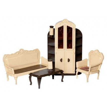 Мебель для кукол Набор мебели для гостиной (пластик) (в коробке) (от 3 лет) С-1299, (Огонек) (арт. 11-136119)