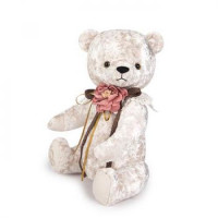 BUDIBASA 11-141656 Мягкая игрушка Медведь БернАрт (30см) (белый) (в подарочном пакете) BAw-10, (ООО "МПП") 