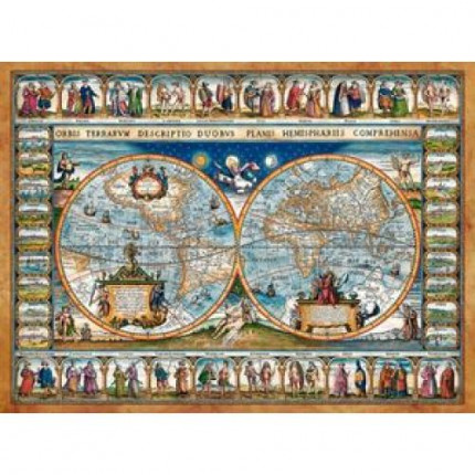Пазлы 2000 дет. Карта мира 1639 C-200733, (Castor Drukarnia i Wydawnictwo) (арт. 11-150757)