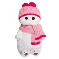 BUDIBASA 11-151543 Мягкая игрушка Кошечка Ли-Ли в розовой шапке с шарфом (24см) (в подарочной коробке) LK24-022, (ООО "МПП") 