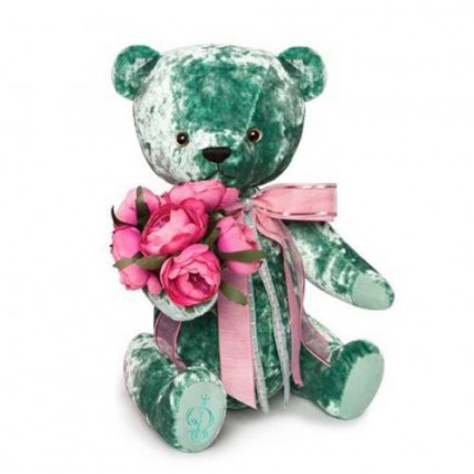 Мягкая игрушка Медведь БернАрт (30см) (изумрудный) (в подарочном пакете) BAe-60, (ООО "МПП") (арт. 11-151544)