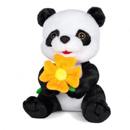 Мягкая Игрушка Панда с цветочком (22см, озвученная) MP-HH-C6811, (Jiangsu Guotai Bochuang Industrial Co., Ltd) (арт. 11-152399)