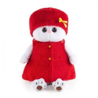 BUDIBASA 11-176405 Мягкая Игрушка BudiBasa Кошечка Ли-Ли в красной безрукавке и шапочке (24см) (в подарочной коробке) LK24-063, (ООО "МПП") 