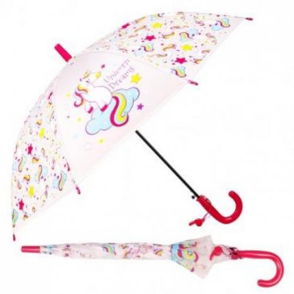 Зонт детский Единорог (50см, со свистком, прозрачный, в ассортименте) AN01188 (арт. 11-177709)