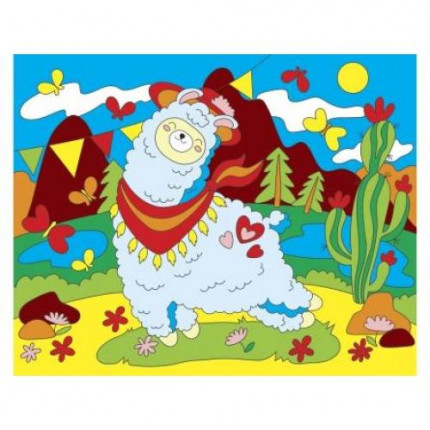 Картина по номерам Перуанская лама (20*25см, акриловые краски, кисть) Х-9405, (Рыжий кот) (арт. 11-178490)