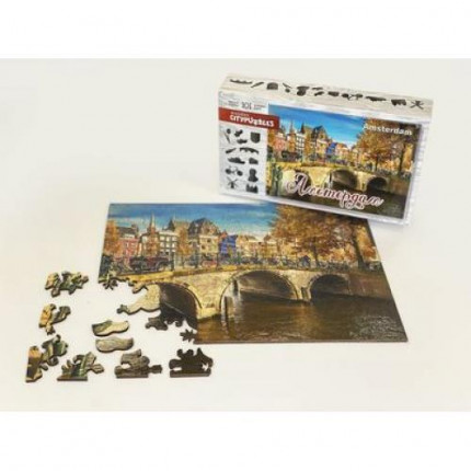 ПазлыCityPuzzles 101 дет. Амстердам (дерево) 8220, (ООО "Нескучные игры") (арт. 11-179621)