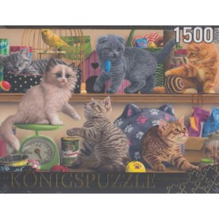 Пазлы 1500 дет. Котята в зоомагазине ФK1500-3508 (арт. 11-185145)
