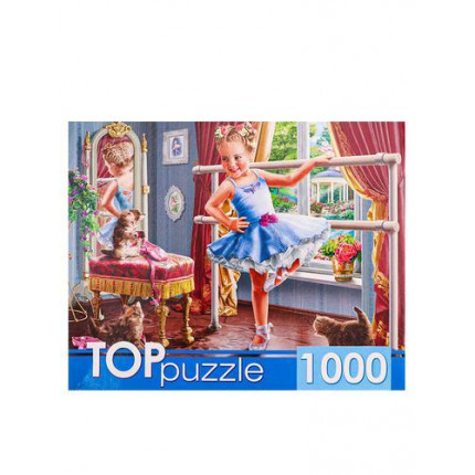 Пазлы 1000 дет. Маленькая балерина с котятами ХТП1000-4147, TOPpuzzle (арт. 11-185321)