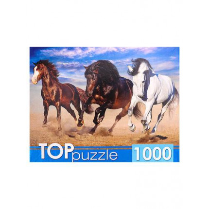 Пазлы 1000 дет. Тройка диких лошадей ГИТП1000-4141, TOPpuzzle (арт. 11-185328)