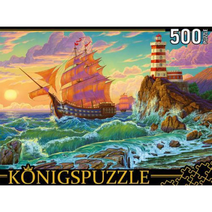 Пазлы 500 дет. Корабль и маяк ХП500-8046 (арт. 11-189637)