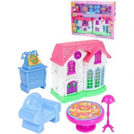 Дом Для Кукол Мой милый дом-1 (складной, с аксессуарами) (пластик) (в коробке) (от 3 лет) 1648154, (Рыжий кот) (арт. 11-194257)
