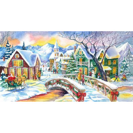Картина по номерам  Новогоднее настроение (40*50см, акриловые краски, кисти) Х-4997, (арт. 11-195300)