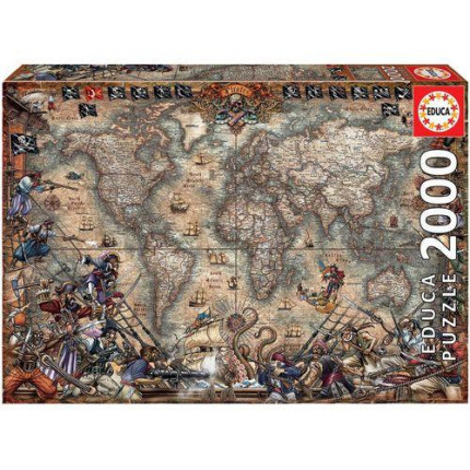 Пазлы 2000 дет. Пиратская карта 18008, (Educa Borras) (арт. 11-202723)