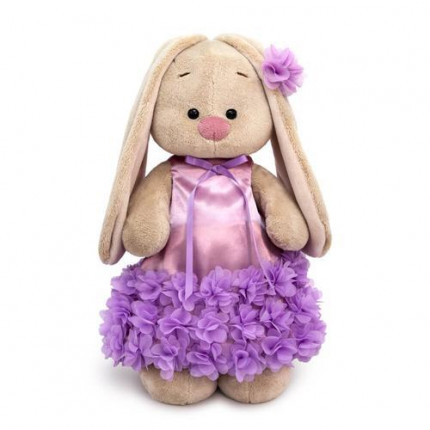Мягкая игрушка Зайка Ми в платье с оборкой из цветов 25см в подарочной коробке StS-524,  "МПП" (арт. 11-206497)
